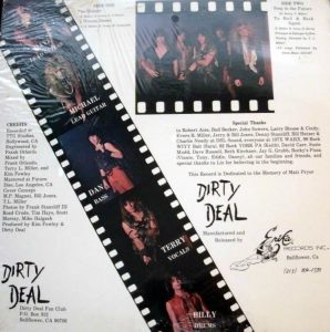Dirty Deal LP - Back